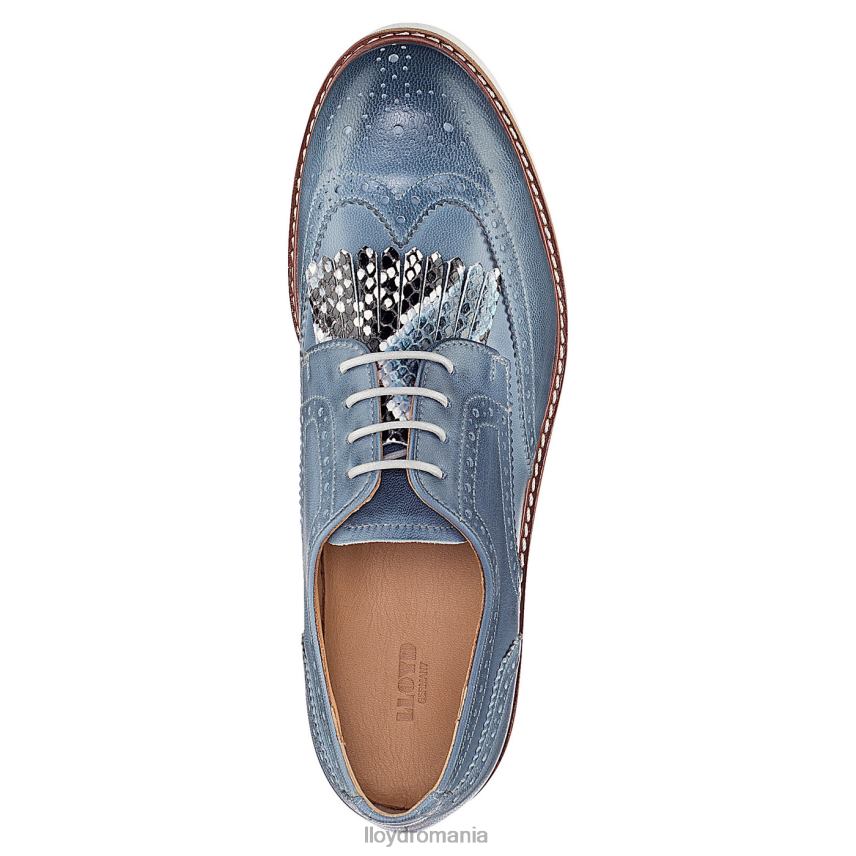 pantofi LLOYD dantelă jumătate pantofi din piele netedă albastru femei 682601189