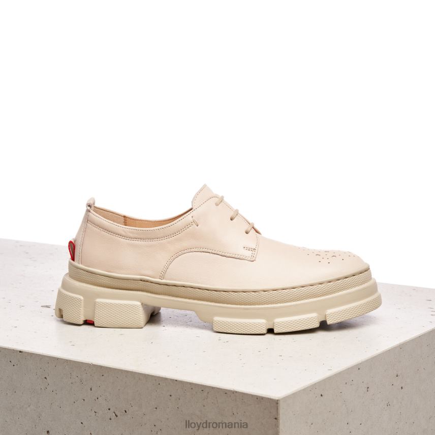 pantofi LLOYD dantelă jumătate pantofi din piele netedă bej femei 682601178