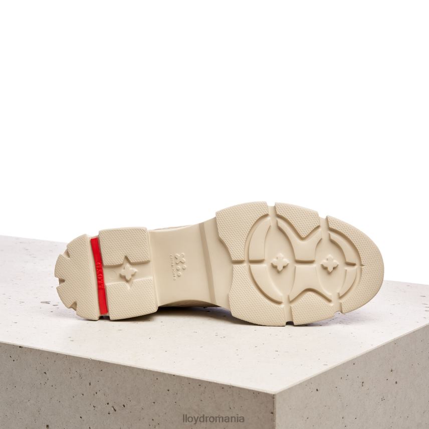 pantofi LLOYD dantelă jumătate pantofi din piele netedă bej femei 682601178