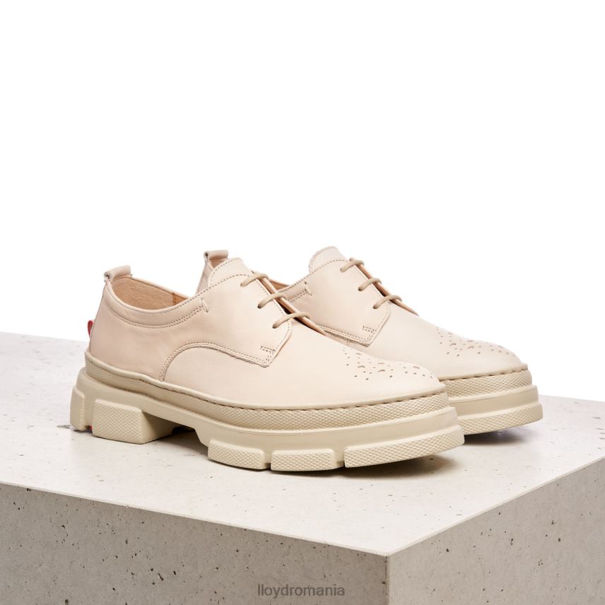 pantofi LLOYD dantelă jumătate pantofi din piele netedă bej femei 682601178