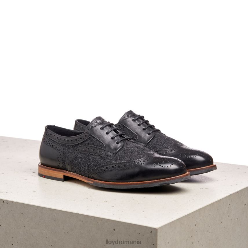 pantofi LLOYD dantelă jumătate pantofi din piele netedă negru femei 682601076