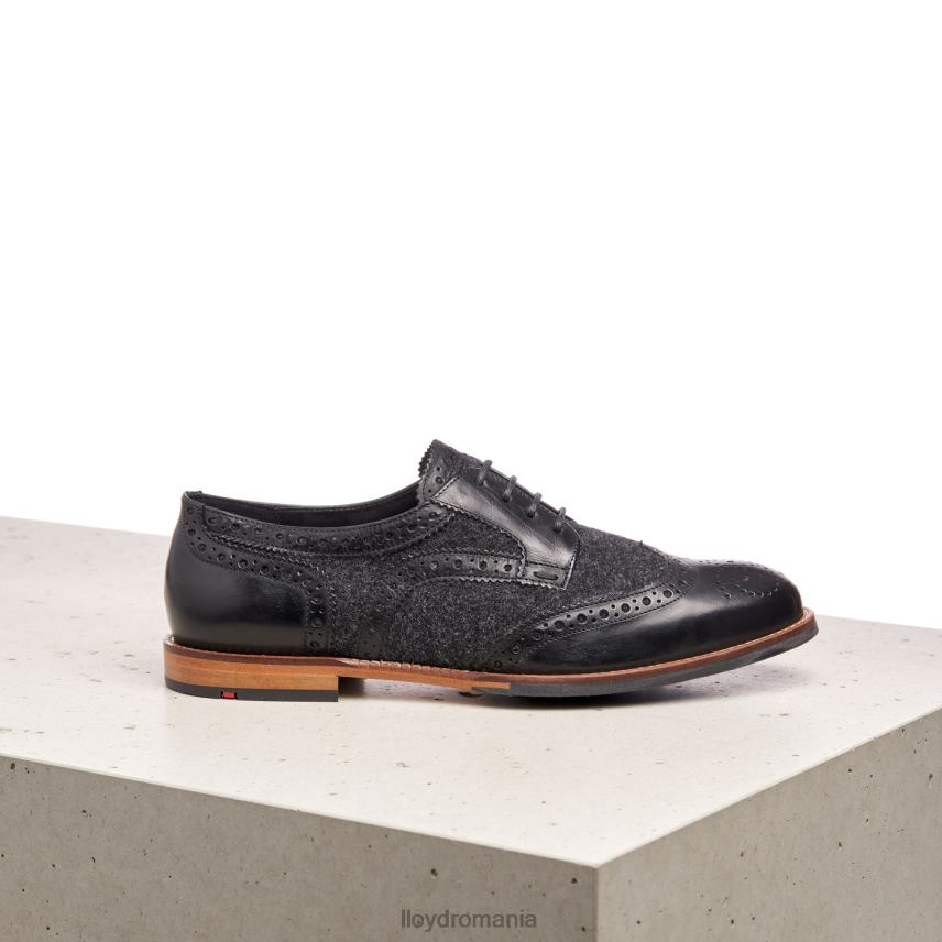 pantofi LLOYD dantelă jumătate pantofi din piele netedă negru femei 682601076