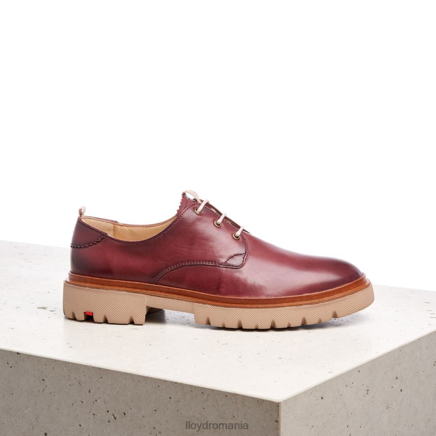 pantofi LLOYD dantelă jumătate pantofi din piele netedă roșu femei 682601181