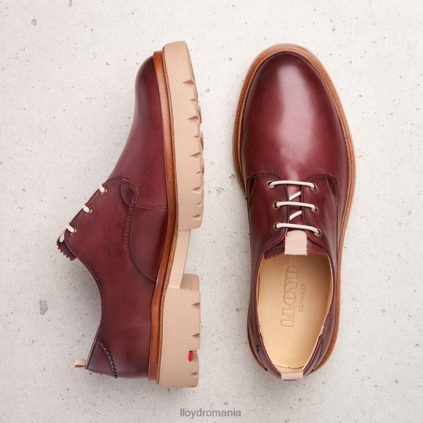 pantofi LLOYD dantelă jumătate pantofi din piele netedă roșu femei 682601181