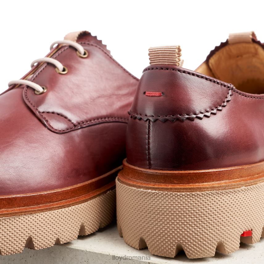 pantofi LLOYD dantelă jumătate pantofi din piele netedă roșu femei 682601181