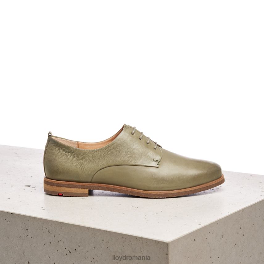 pantofi LLOYD dantelă jumătate pantofi din piele netedă verde femei 682601098