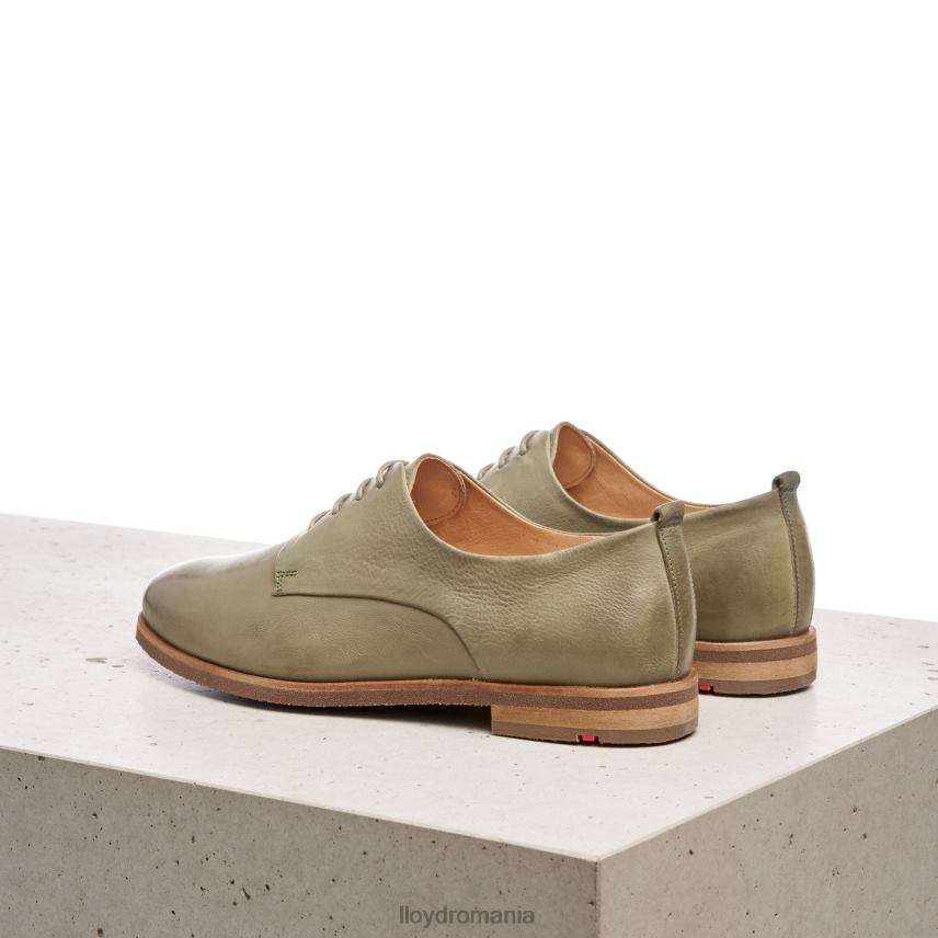 pantofi LLOYD dantelă jumătate pantofi din piele netedă verde femei 682601098