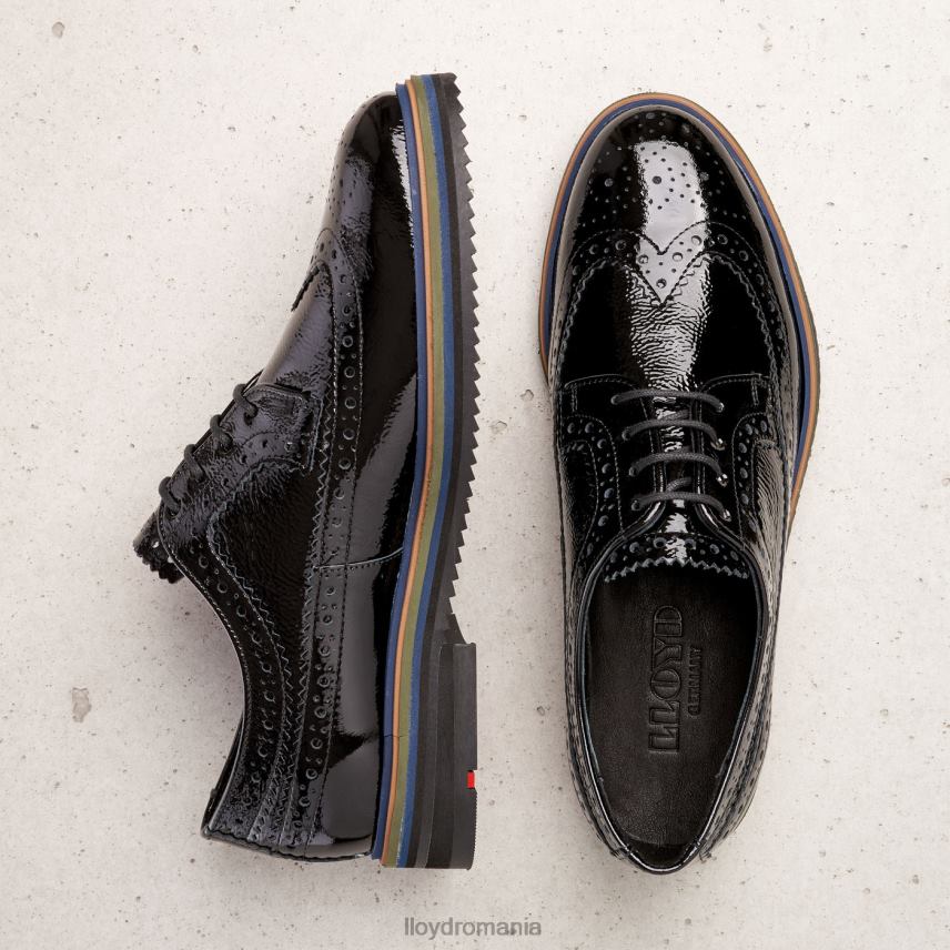 pantofi LLOYD jumătate de pantofi cu șireturi negru femei 682601043