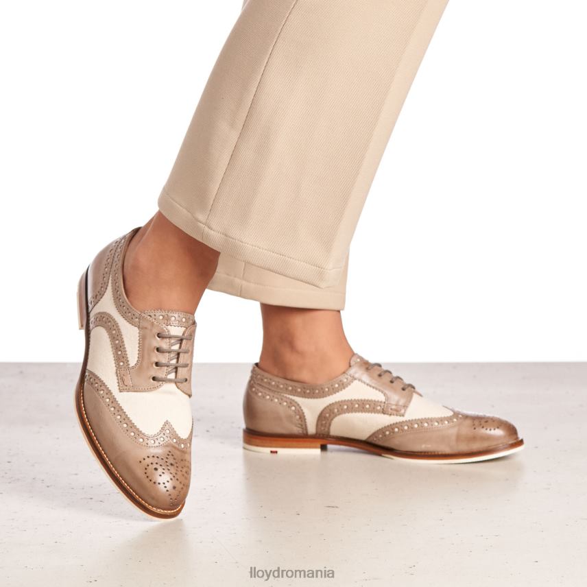 pantofi LLOYD jumătate pantofi din piele din dantelă bej femei 682601065