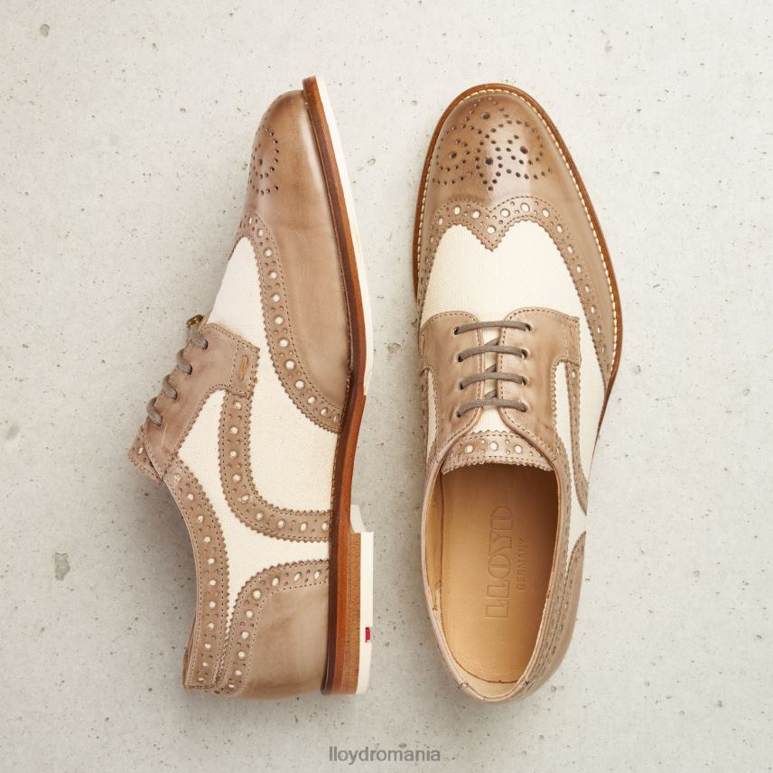 pantofi LLOYD jumătate pantofi din piele din dantelă bej femei 682601065