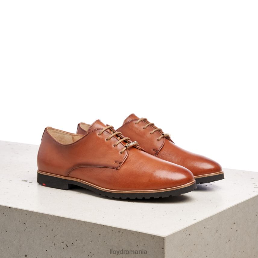 pantofi LLOYD jumătate pantofi din piele din dantelă maro femei 682601057