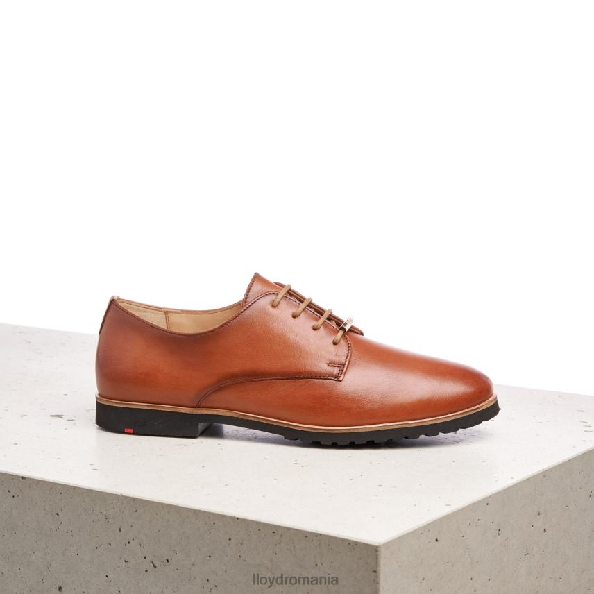 pantofi LLOYD jumătate pantofi din piele din dantelă maro femei 682601057
