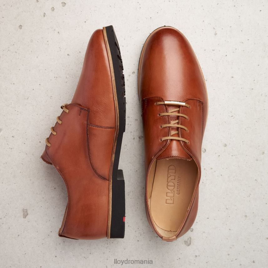 pantofi LLOYD jumătate pantofi din piele din dantelă maro femei 682601057