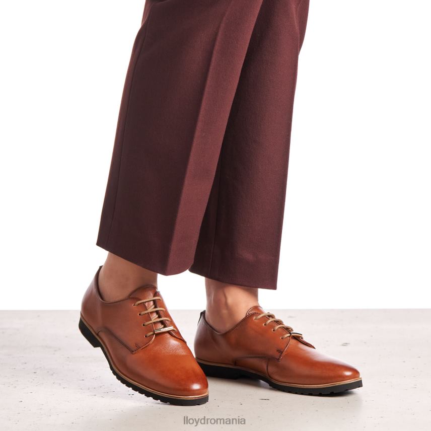 pantofi LLOYD jumătate pantofi din piele din dantelă maro femei 682601057