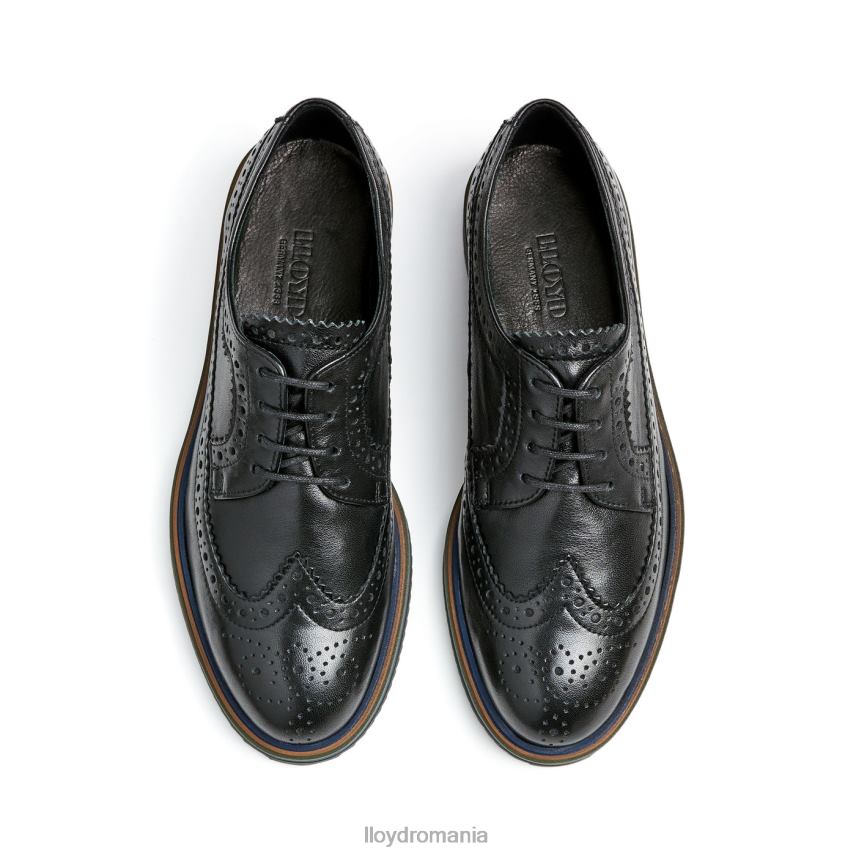 pantofi LLOYD jumătate pantofi din piele din dantelă negru femei 682601031