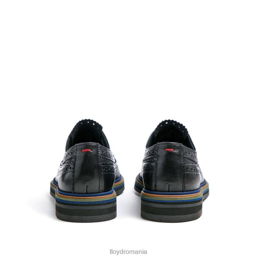 pantofi LLOYD jumătate pantofi din piele din dantelă negru femei 682601031