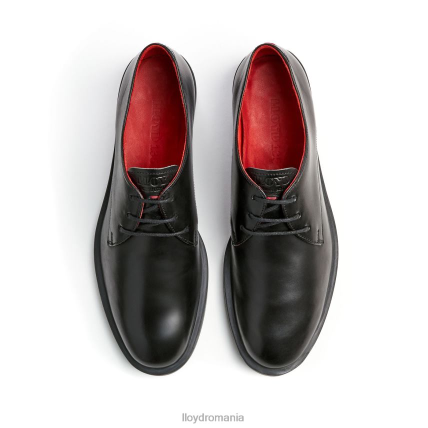 pantofi LLOYD jumătate pantofi din piele din dantelă negru femei 682601035