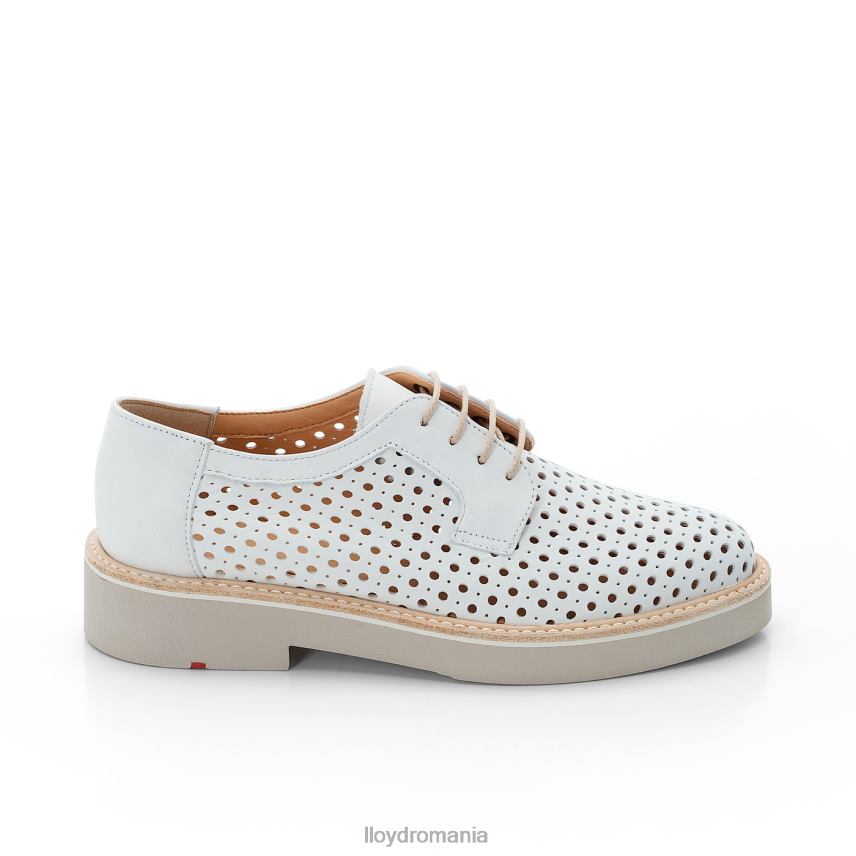 pantofi LLOYD jumătăți de pantofi din dantelă din piele netedă alb femei 682601184