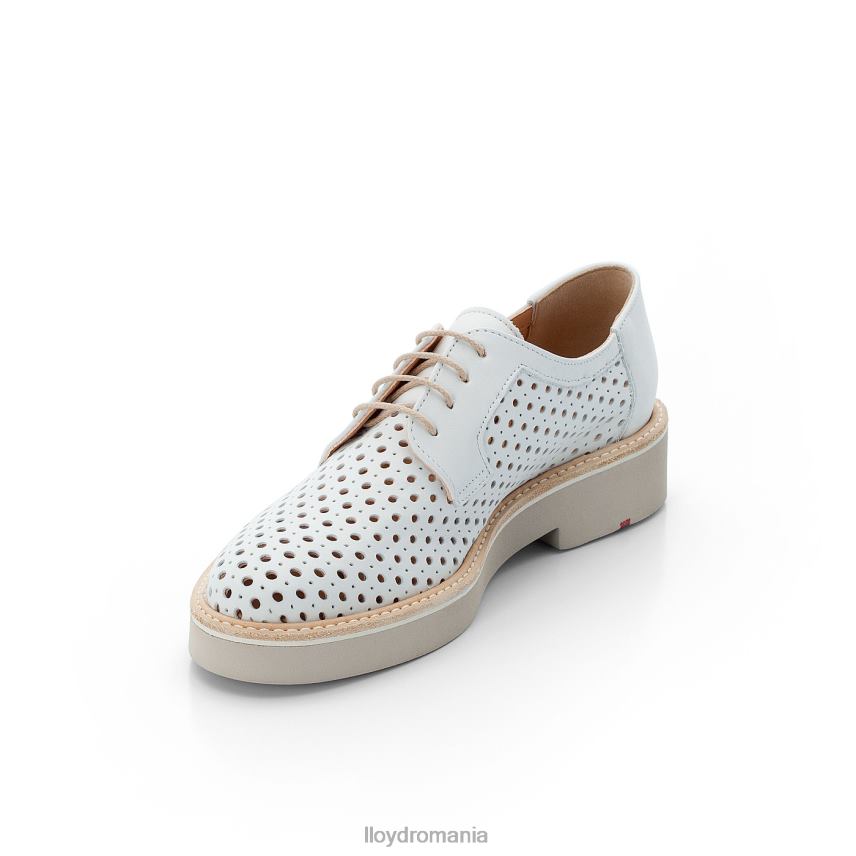 pantofi LLOYD jumătăți de pantofi din dantelă din piele netedă alb femei 682601184