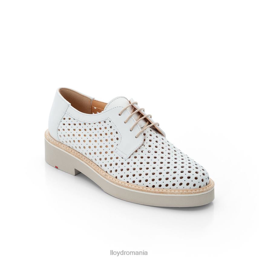 pantofi LLOYD jumătăți de pantofi din dantelă din piele netedă alb femei 682601184