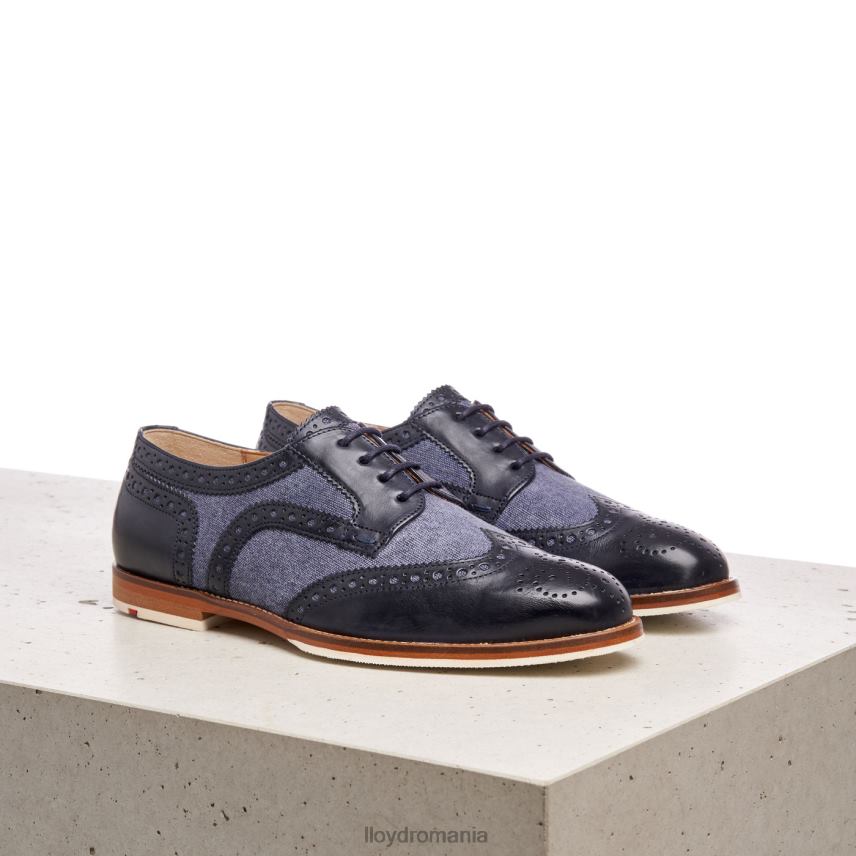 pantofi LLOYD jumătăți de pantofi din dantelă din piele netedă albastru femei 682601086
