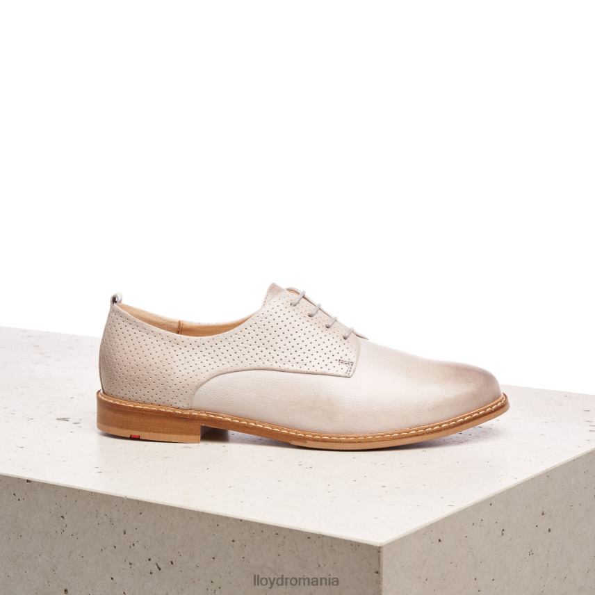 pantofi LLOYD jumătăți de pantofi din dantelă din piele netedă gri femei 682601190