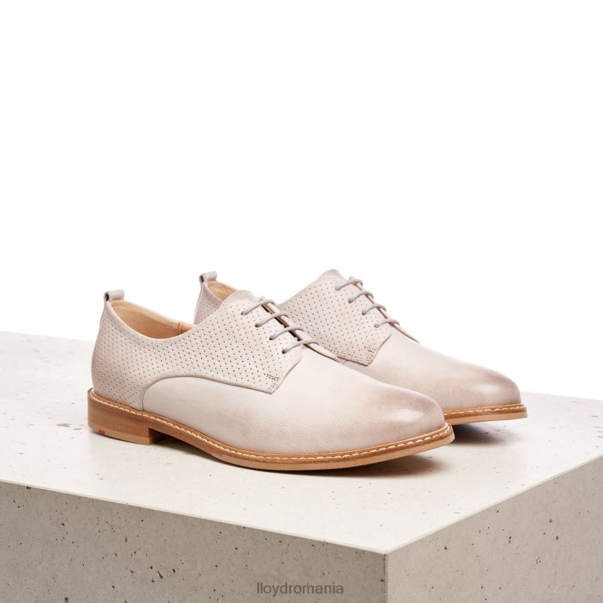 pantofi LLOYD jumătăți de pantofi din dantelă din piele netedă gri femei 682601190