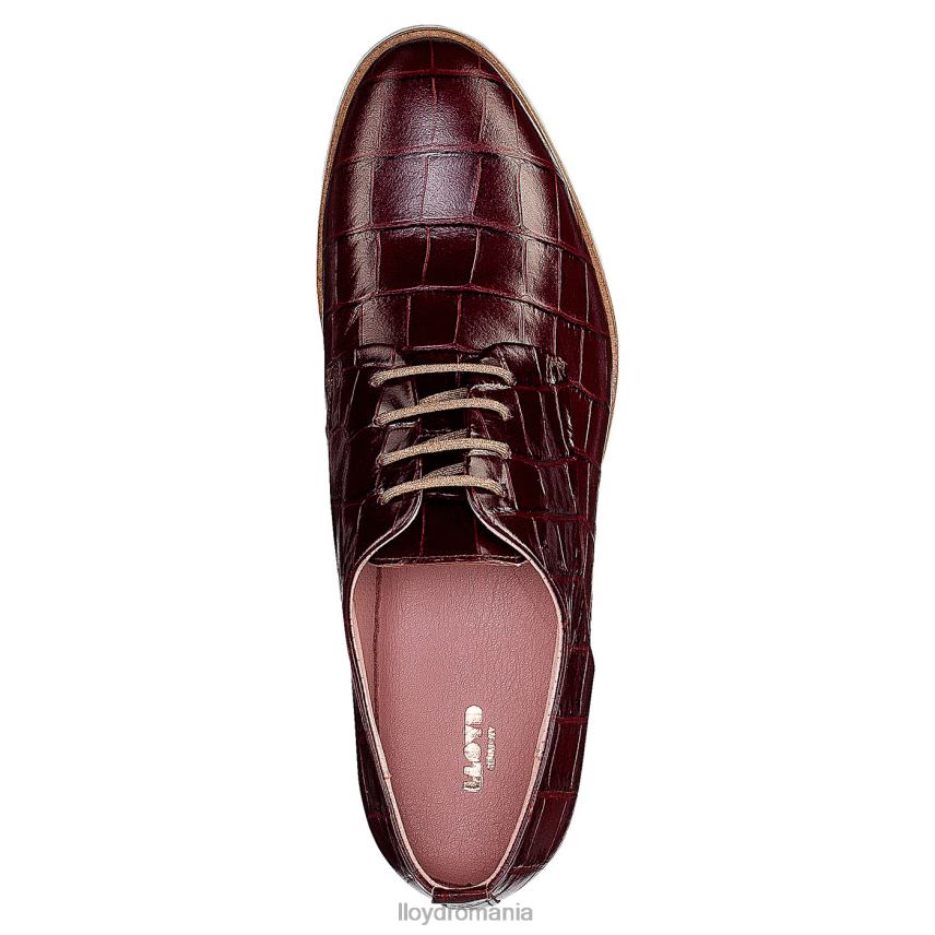 pantofi LLOYD jumătăți de pantofi din dantelă din piele roșu femei 682601092