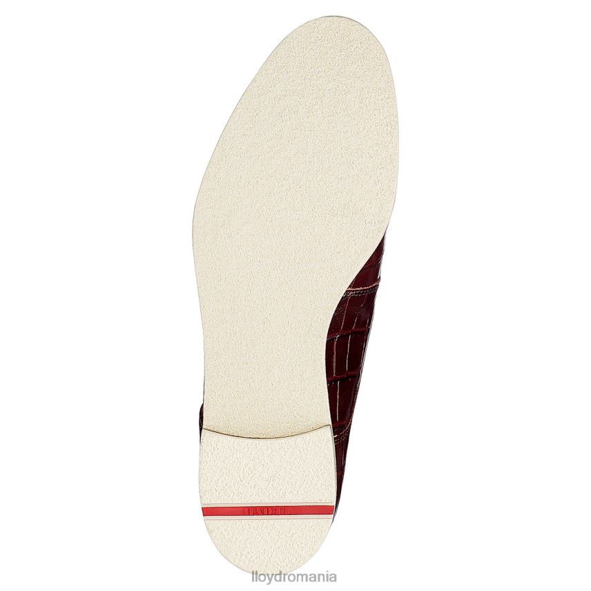 pantofi LLOYD jumătăți de pantofi din dantelă din piele roșu femei 682601092