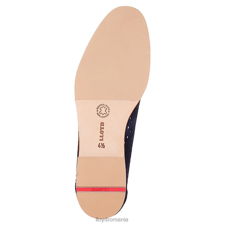 pantofi LLOYD papuc de piele intoarsa albastru femei 682601150