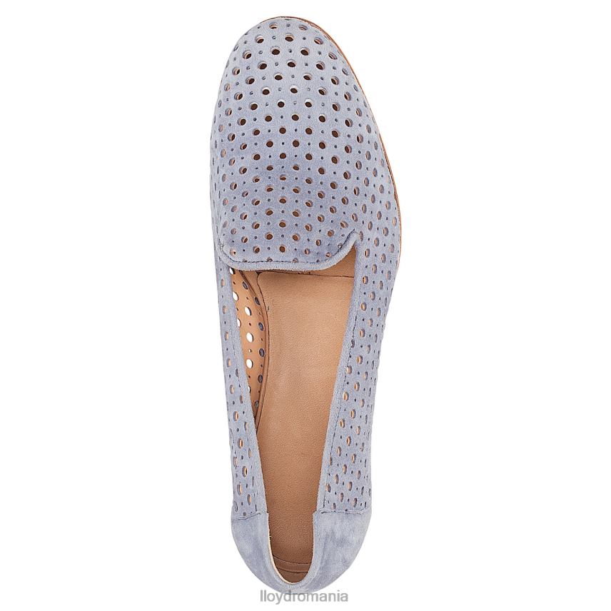 pantofi LLOYD papuc de piele intoarsa albastru femei 682601151