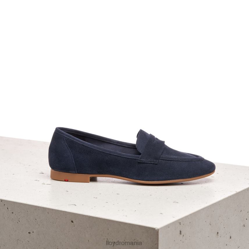 pantofi LLOYD papuc de piele intoarsa albastru femei 682601152