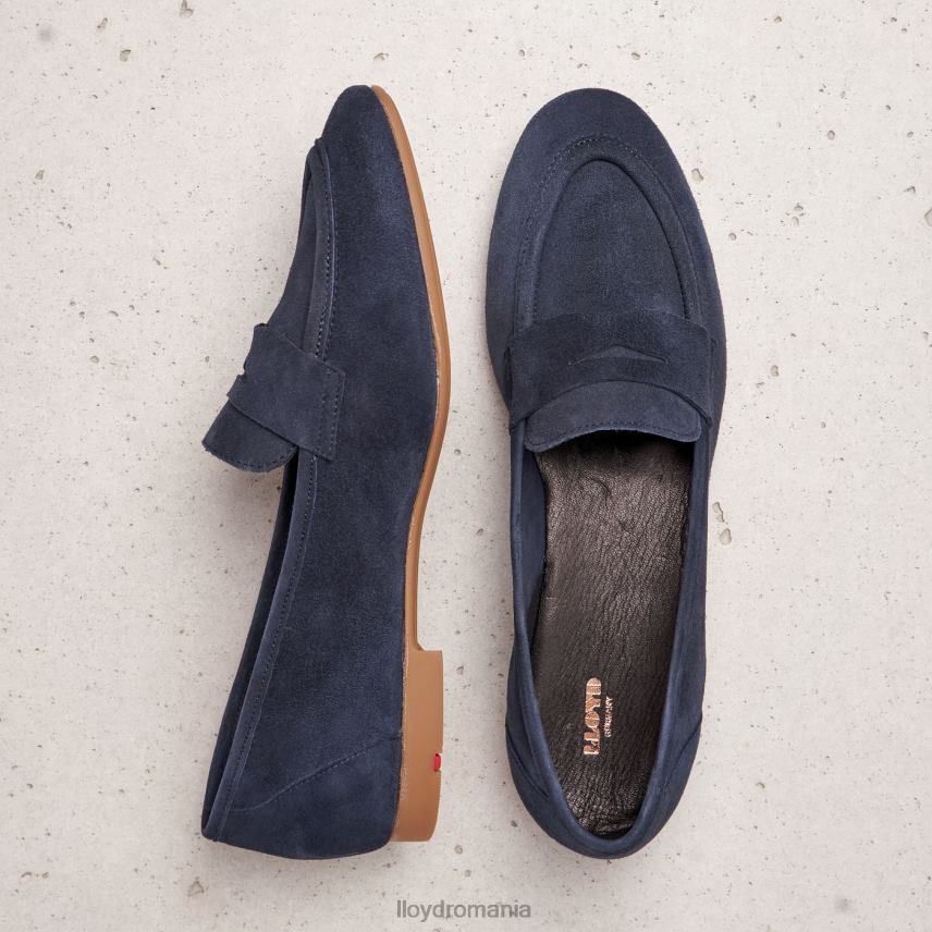 pantofi LLOYD papuc de piele intoarsa albastru femei 682601152