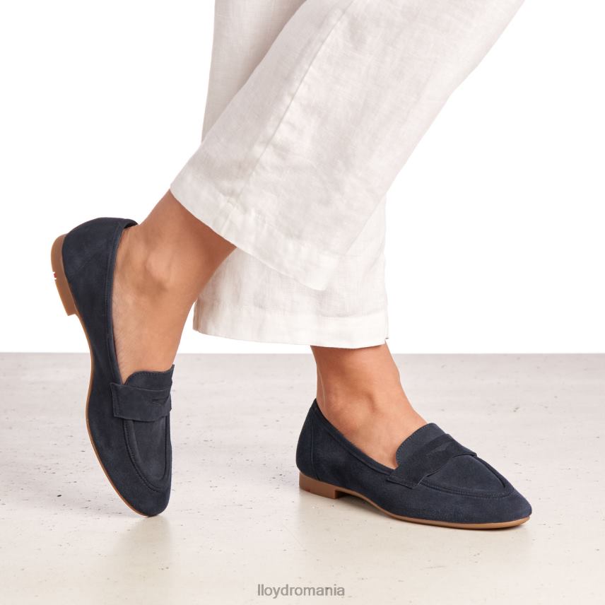 pantofi LLOYD papuc de piele intoarsa albastru femei 682601152