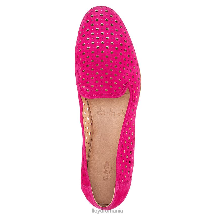 pantofi LLOYD papuc de piele intoarsa roșu femei 682601141