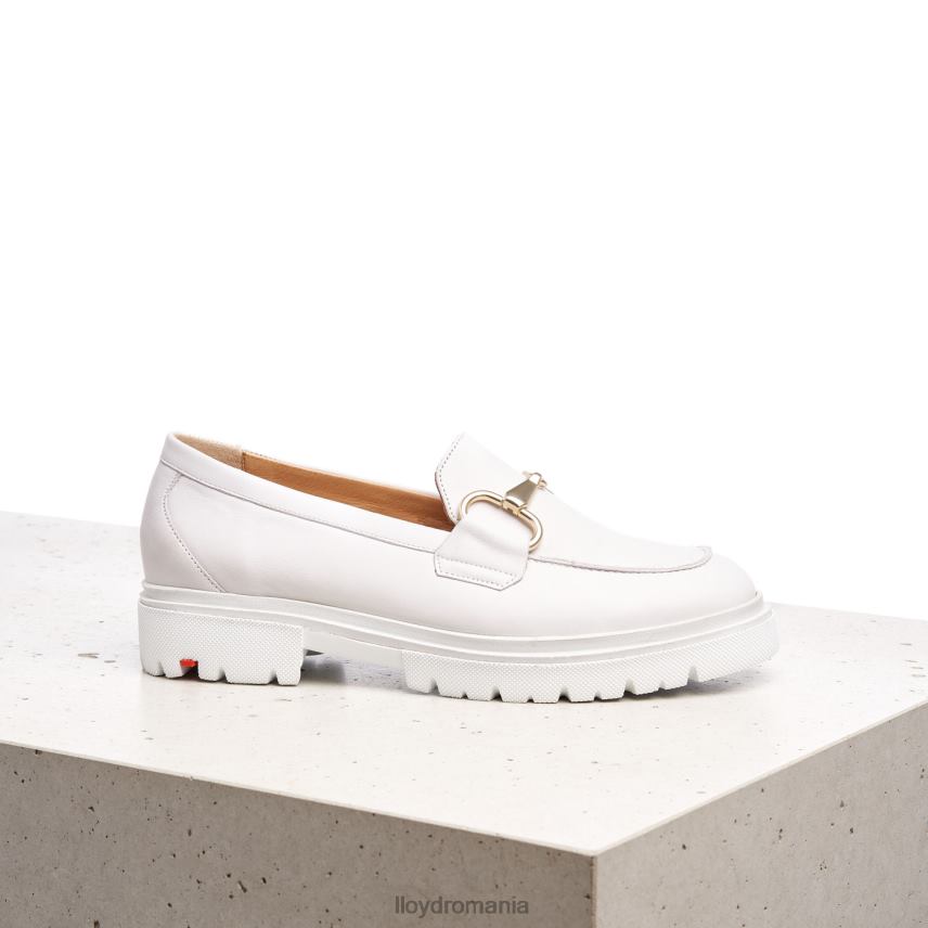 pantofi LLOYD papuc de slip-on din piele netedă alb femei 682601011