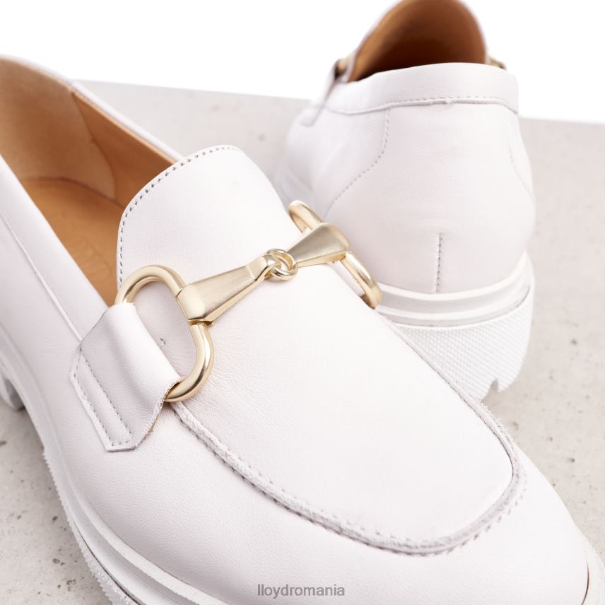 pantofi LLOYD papuc de slip-on din piele netedă alb femei 682601011