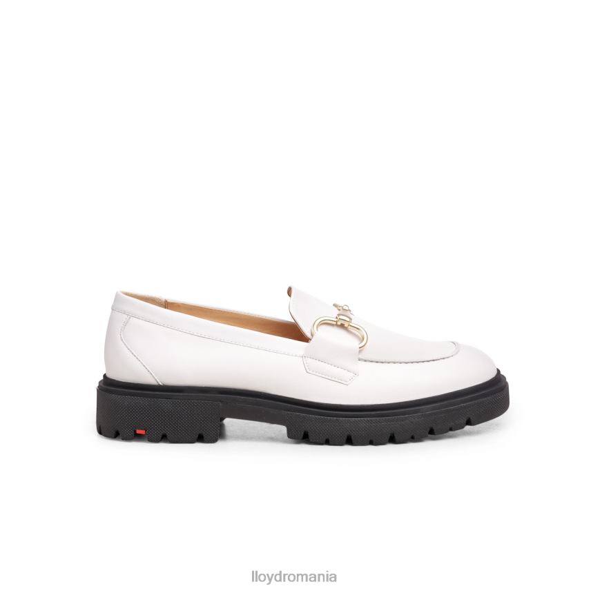pantofi LLOYD papuc de slip-on din piele netedă alb femei 682601034