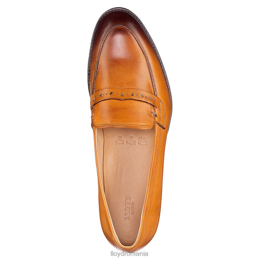 pantofi LLOYD papuc de slip-on din piele netedă galben femei 682601094