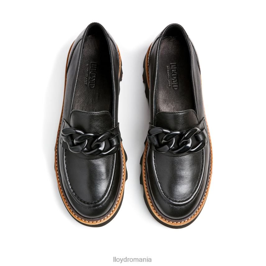 pantofi LLOYD papuc de slip-on din piele netedă negru femei 682601018