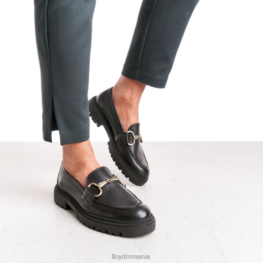 pantofi LLOYD papuc de slip-on din piele netedă negru femei 682601357