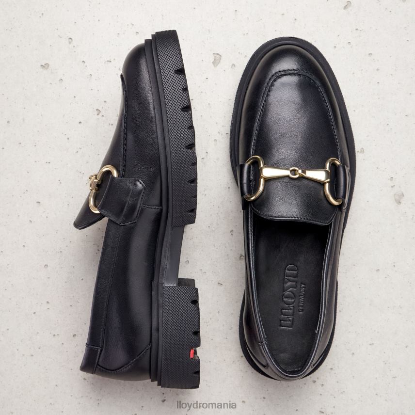pantofi LLOYD papuc de slip-on din piele netedă negru femei 682601357