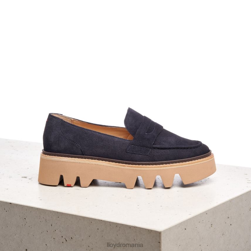 pantofi LLOYD papuc din piele albastru femei 682601074