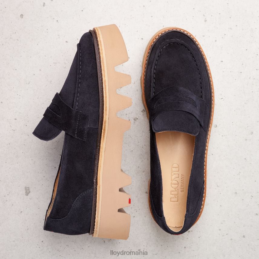 pantofi LLOYD papuc din piele albastru femei 682601074