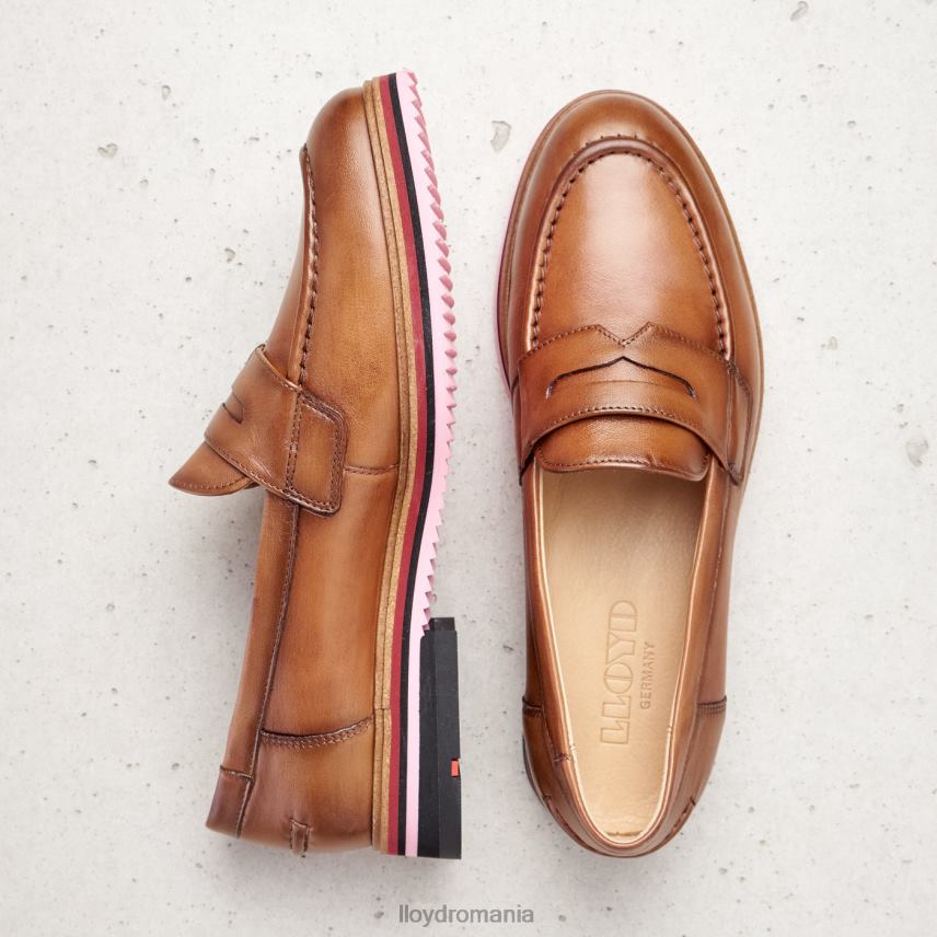 pantofi LLOYD papuc din piele netedă maro femei 682601045