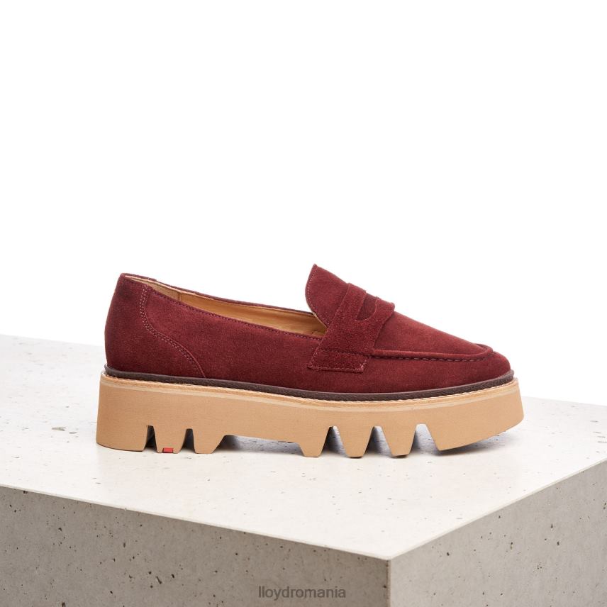 pantofi LLOYD papuc din piele roșu femei 682601073