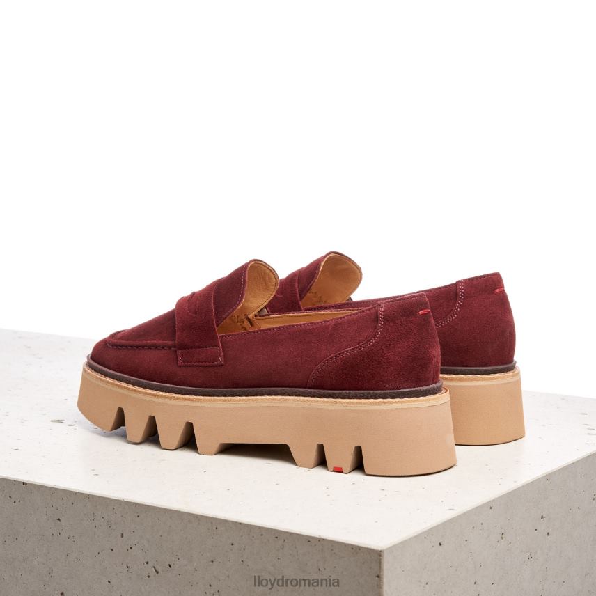 pantofi LLOYD papuc din piele roșu femei 682601073