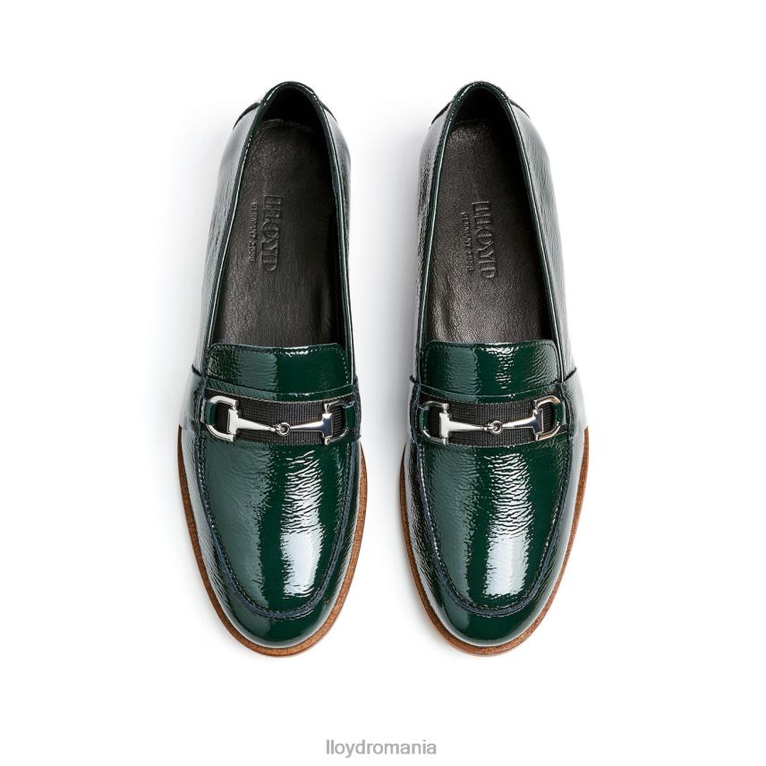 pantofi LLOYD papuc din piele verde femei 682601112