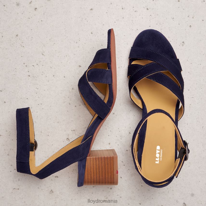 pantofi LLOYD sandale cu suprafata de piele intoarsa albastru femei 682601159