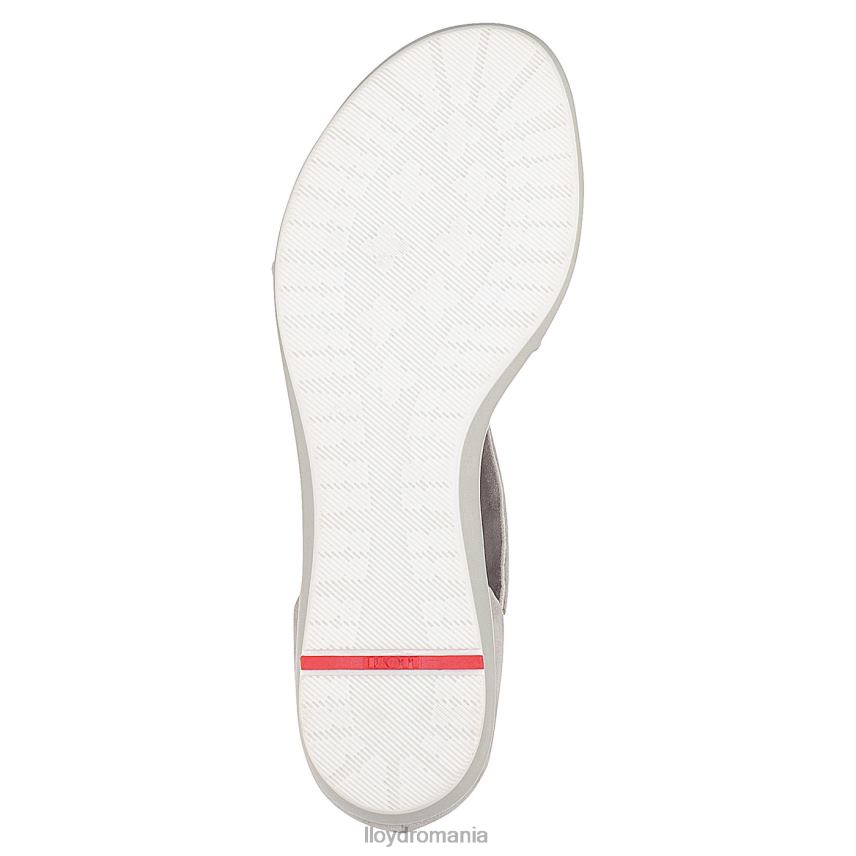 pantofi LLOYD sandale cu suprafata de piele intoarsa gri femei 682601247